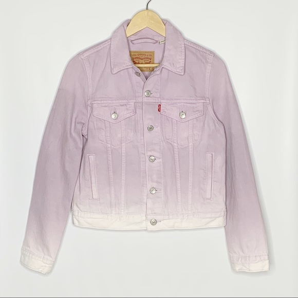 NEW Levi's Jean Trucker Lavender Ombre Jacket - Picture 4 of 14